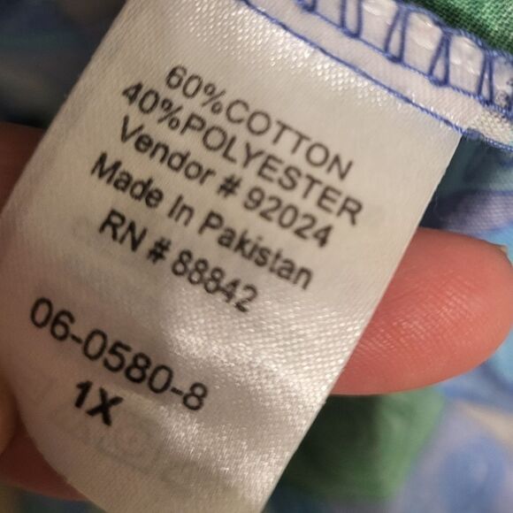 Only Necessities House Dress Lounge Wear Comfy Cool Print, Plus Size 1X - Picture 7 of 8